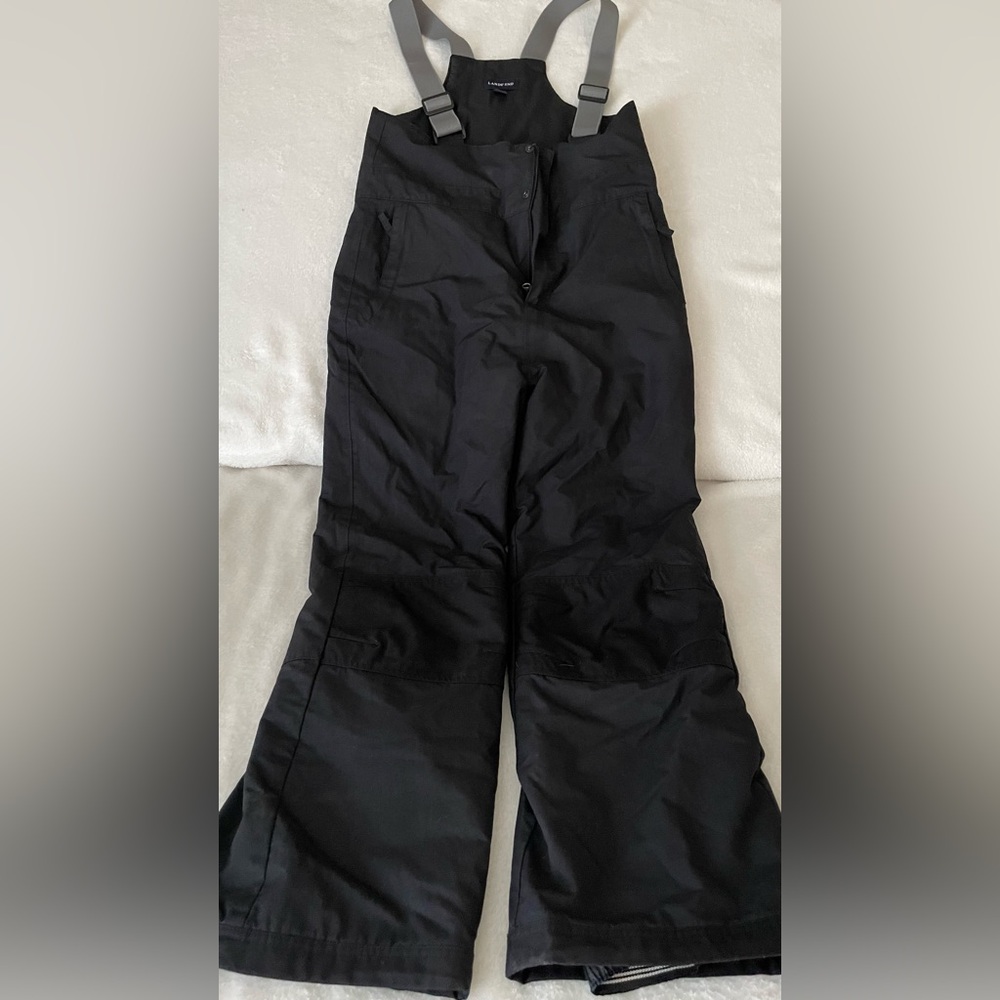 Lands End Adult Black Snow Bib, size S